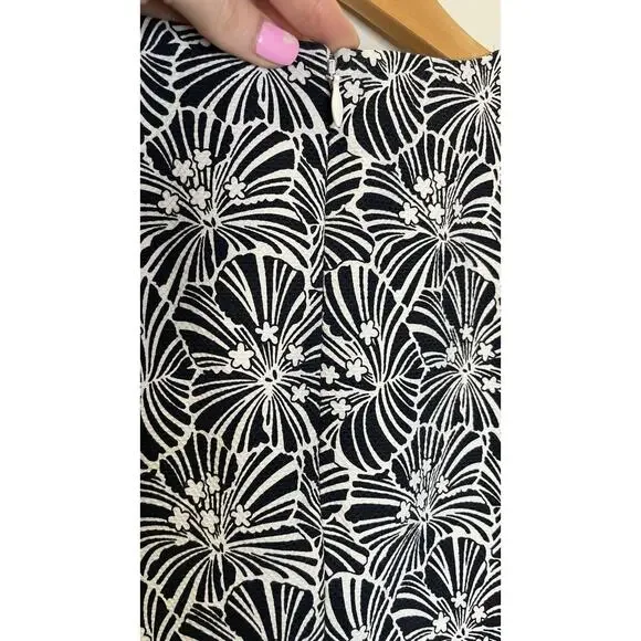 Brooks Brothers Sleeveless Floral Fit Flare Dress Career Nautical Navy Women's 6 - Picture 7 of 15